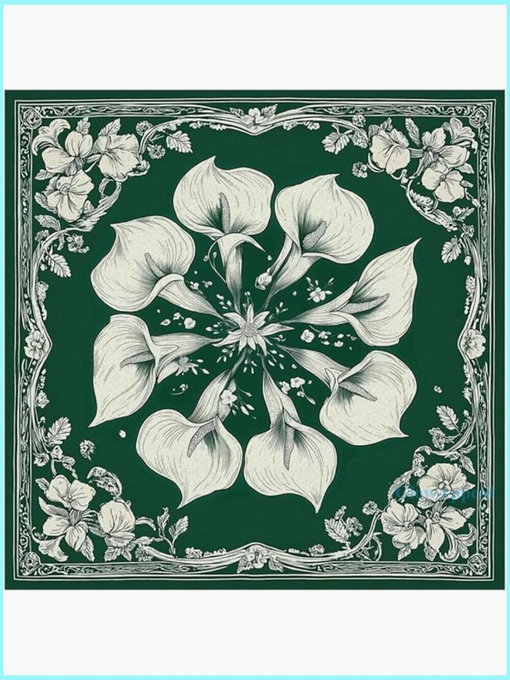 Large Cotton Square Scarf Bandana 22x22 Inches Unisex Accessory